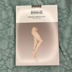 Monogram Flower Net Tights